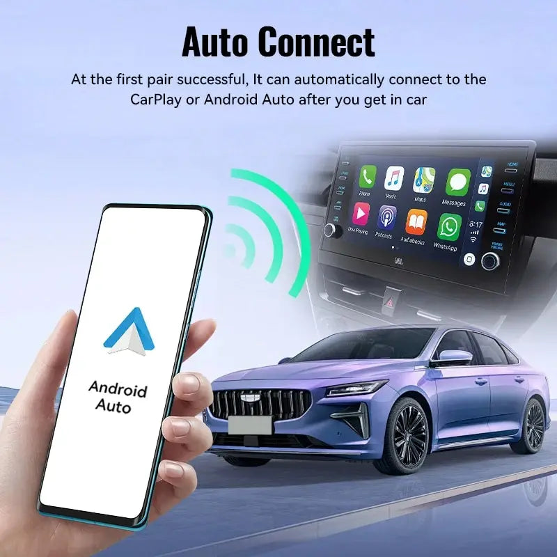 XUDA NEW Wireless CarPlay Android Auto Wireless Adapter Smart Mini Box Plug And Play WiFi Fast Connect Universal For Nissan - Jamboshop.com