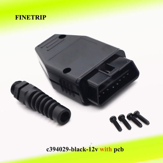 FINETRIP 1set High Quality Universal 16Pin OBDii OBD2 J1962 Connector Male Adapter Car OBD Shell Plug Housing +SR+ Screw - Jamboshop.com