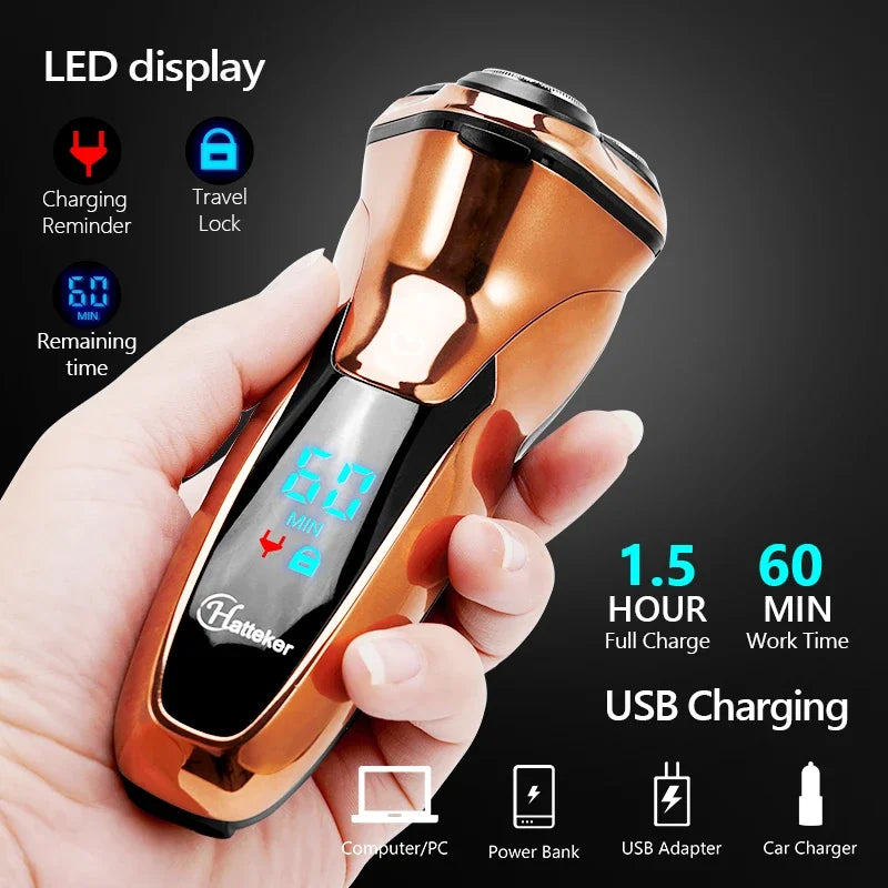 High Quality Electric Shaver Waterproof Fast Charging Men's Shaver Rechargeable Electric Razor Beard Trimmer Shaving Machine