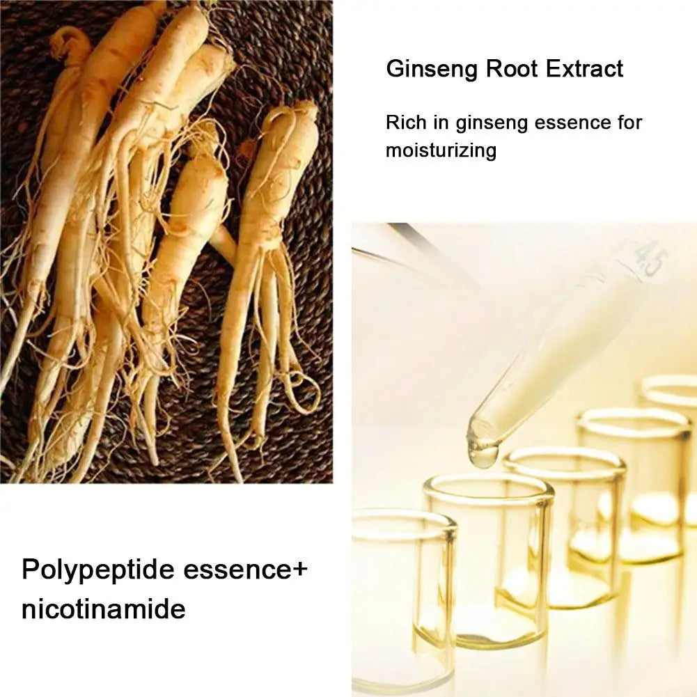 Gold Ginseng Face Serum 100ml Polypeptide Lightening Skin Moisturizing Facial Serum Smoothing Skin Care Products Deep Hydration