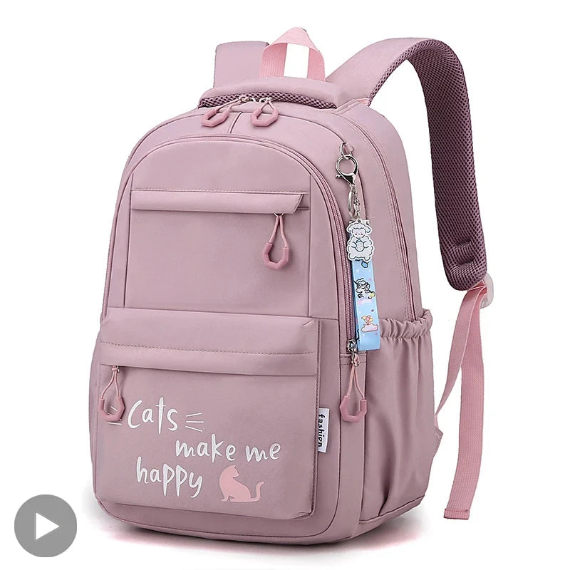 Girl School Bag Backpack Back Pack For Teenager Women Children Female Pink Schoolbag Primary High Bagpack Class Teens Child Kids - Jamboshop.com