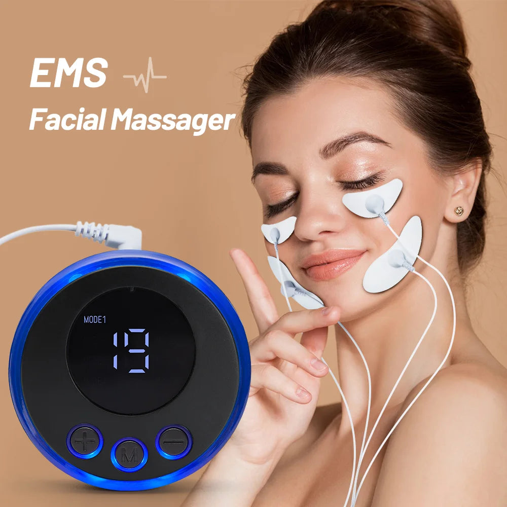 EMS Facial Massager Eye Face Lift Skin Tightening Anti-Wrinkle V-Shaped Face Muscle Stimulator Beauty Devic