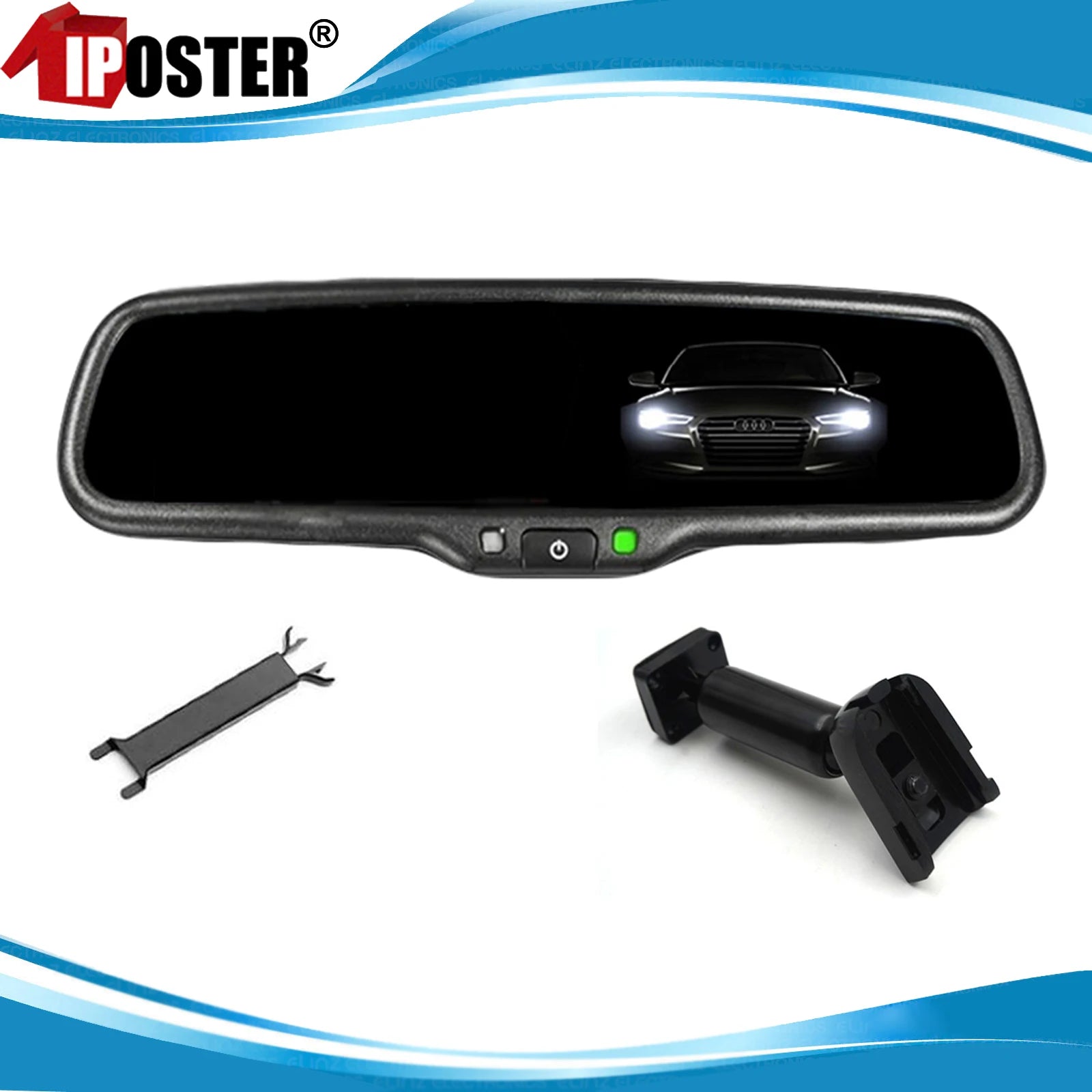 iPoster Car Rear View Mirror For Hyundai Kia Renault Ford Toyota Electronics Auto Dimming Anti-glare No1 Bracket Car Accessories - Jamboshop.com