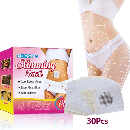 30pcs/box Slimming Patches Body Sculpting Belly Stickers Fat Burning Weight Loss Body Firming Waist Slim Navel Patch Weight Loss