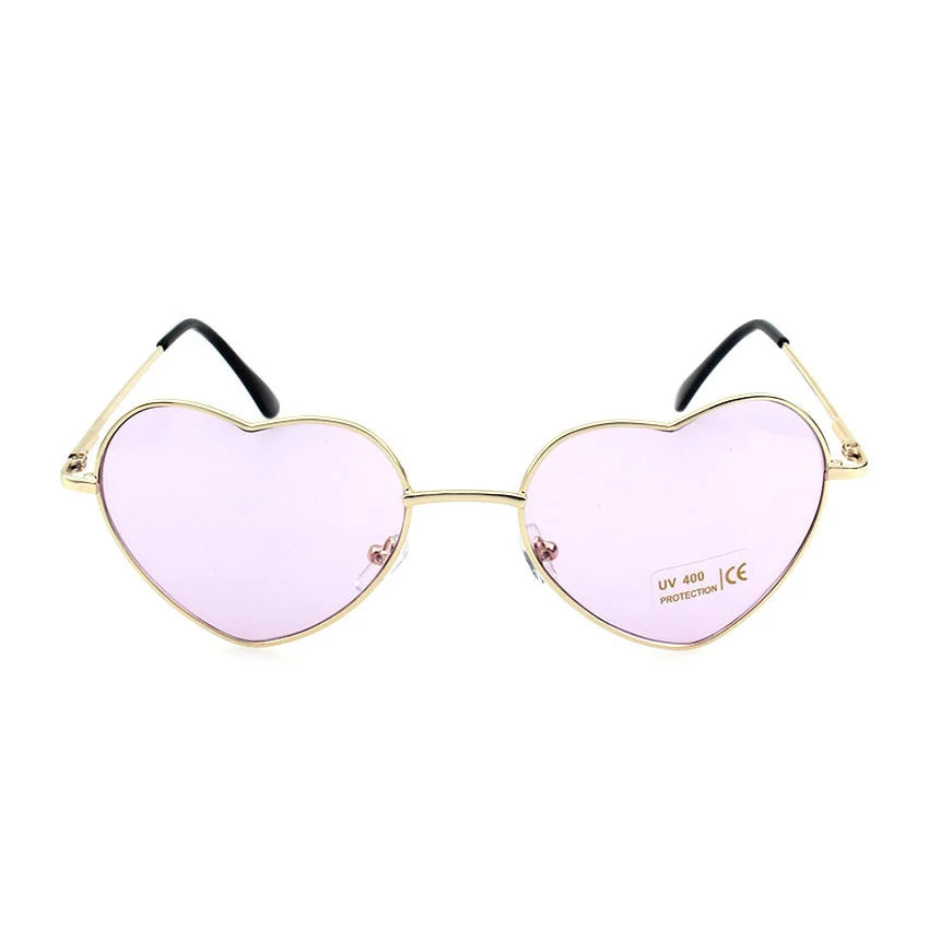 FOENIXSONG Women's Sunglasses Cute Heart Frame UV400 Vintage Mirror Glasses for Women Gafas очки Oculos Lentes - Jamboshop.com