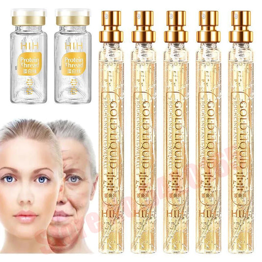 Korean Protein Thread Gold Protein Line Absorbable Anti-wrinkle Face Filler Women Beauty Care Skin Collagen Based - Jamboshop.com