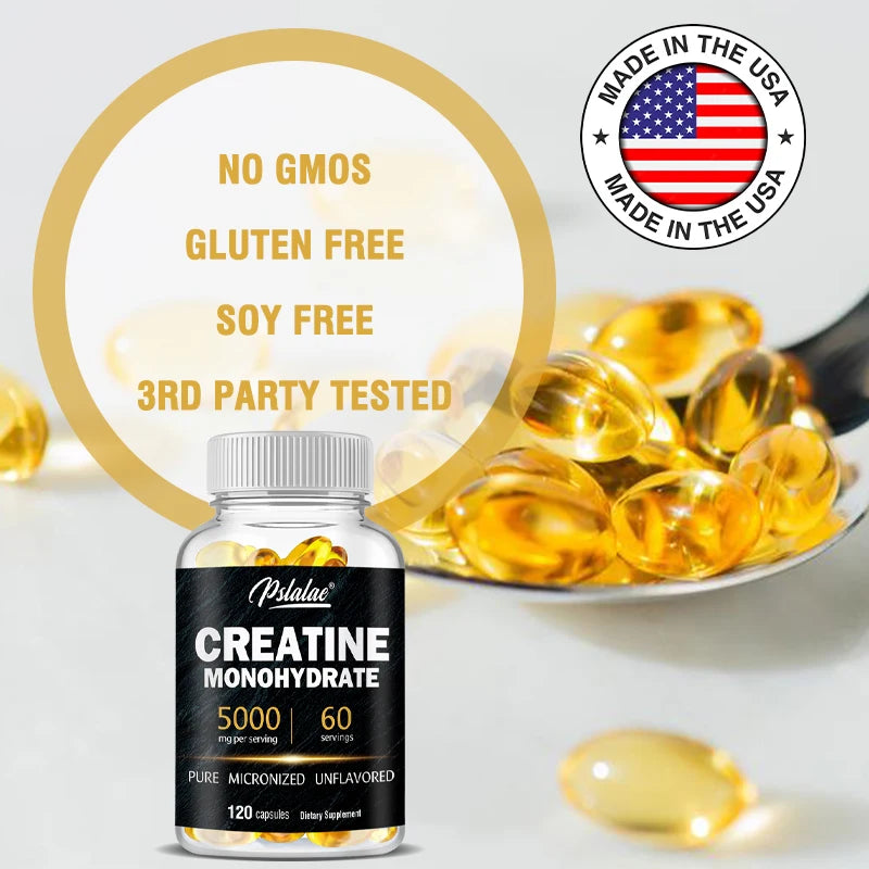 Creatine Monohydrate Gluten-Free Supplement, Non-GMO