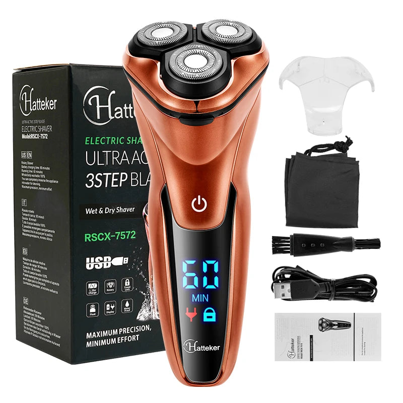 High Quality Electric Shaver Waterproof Fast Charging Men's Shaver Rechargeable Electric Razor Beard Trimmer Shaving Machine