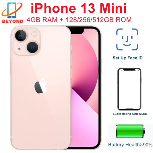 Apple iPhone 13 Mini 13Mini Original 5.4" OLED 128/256/512GB ROM A15 Bionic IOS Face ID NFC Unlocked 5G 95% New Mobile Phone