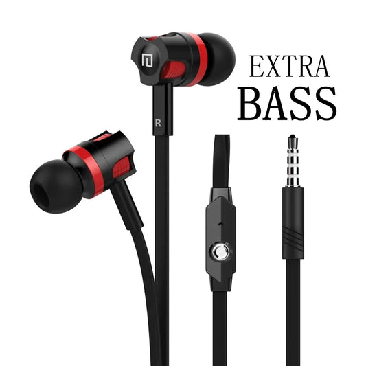 Extra Bass Headphones wired Earphone 3.5mm Earphones With Microphone Noodles Style наушники Sport Headset auriculare for Samsung - Jamboshop.com