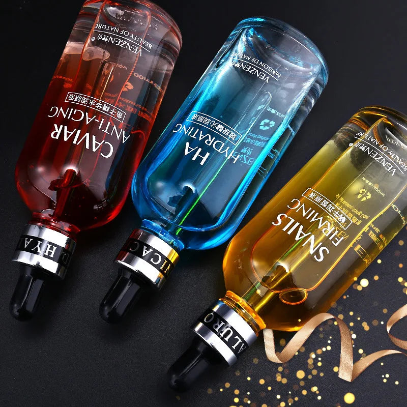 Snail Caviar Hyaluronic Acid Serum For Face Care Beauy Brightening Firming Hydrating Moisturizing Facial Serum Skin Care