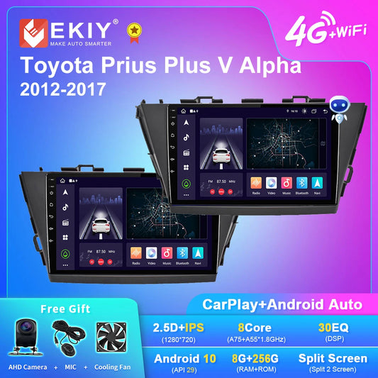 EKIY X7 Android Car Radio For Toyota Prius Plus V Alpha 2012-2017 Navigation GPS DSP Carplay Multimedia Player Auto Stereo DVD - Jamboshop.com