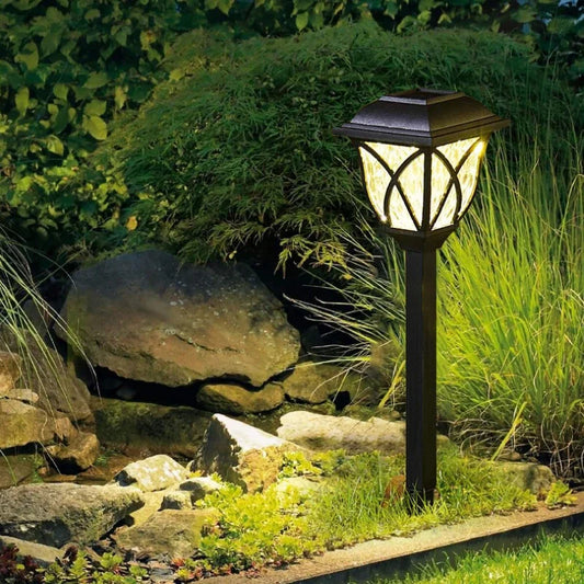 2PCS IP65 Solar Waterproof Outdoor Lawn LED Lamp Retro Lights Home Decorative Lighting for Path Landscape Garden Park - Jamboshop.com