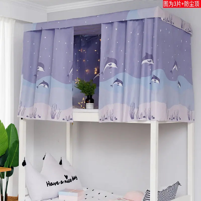 Dormitory Canopy Bed Curtains Bunk Single Curtain Student Bed Dustproof Privacy Protection Mosquito Net Bedroom Home Decor - Jamboshop.com