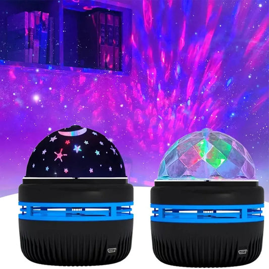 Starry Sky Lamp USB LED NightLights Galaxy Projector Mini Party KTV Birthday Dancing Disco Stage Home Decor Colorful Auto Rotate - Jamboshop.com
