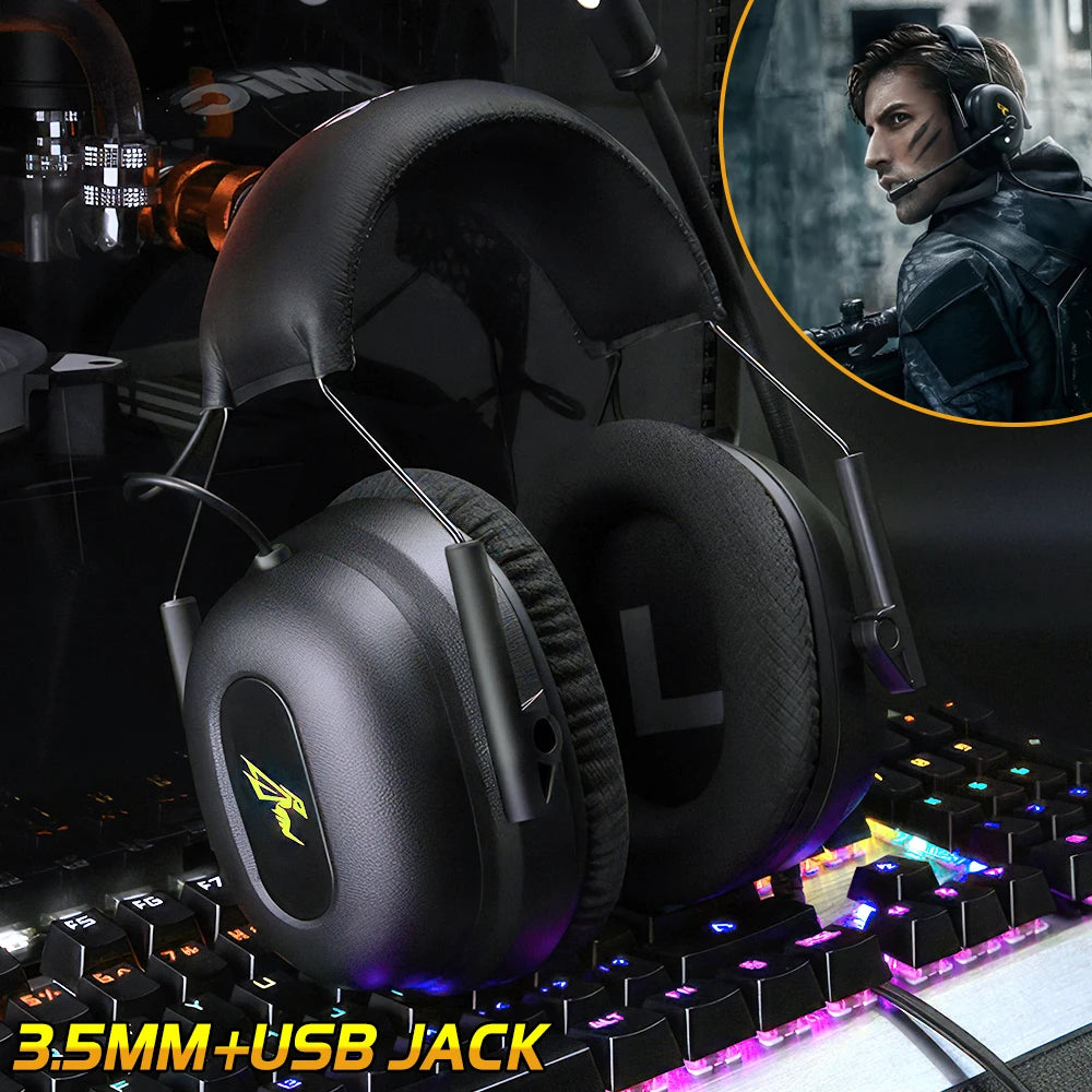 Somic/Mpow G936N 7.1 Surround Sound Gaming Headset for PS5/PS4/PC Computer Gamer Noise Cancelling Mic USB/3.5mm Wired Headphone