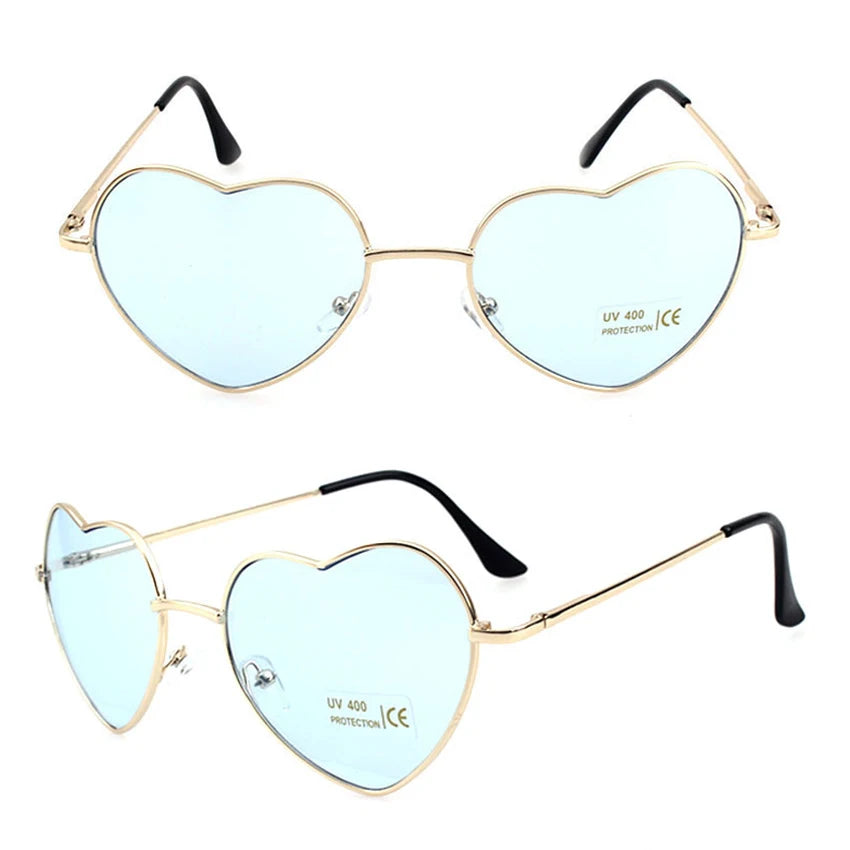 FOENIXSONG Women's Sunglasses Cute Heart Frame UV400 Vintage Mirror Glasses for Women Gafas очки Oculos Lentes - Jamboshop.com