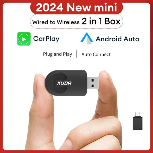 XUDA NEW Wireless CarPlay Android Auto Wireless Adapter Smart Mini Box Plug And Play WiFi Fast Connect Universal For Nissan - Jamboshop.com