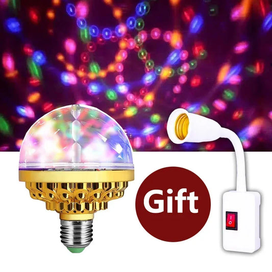 Colorful E27 Rotating Atmosphere 360 Magic Ball Bulb Aautomatic Stage Effect LED Lamp Night Light For DJ Disco KTV Dance Party - Jamboshop.com