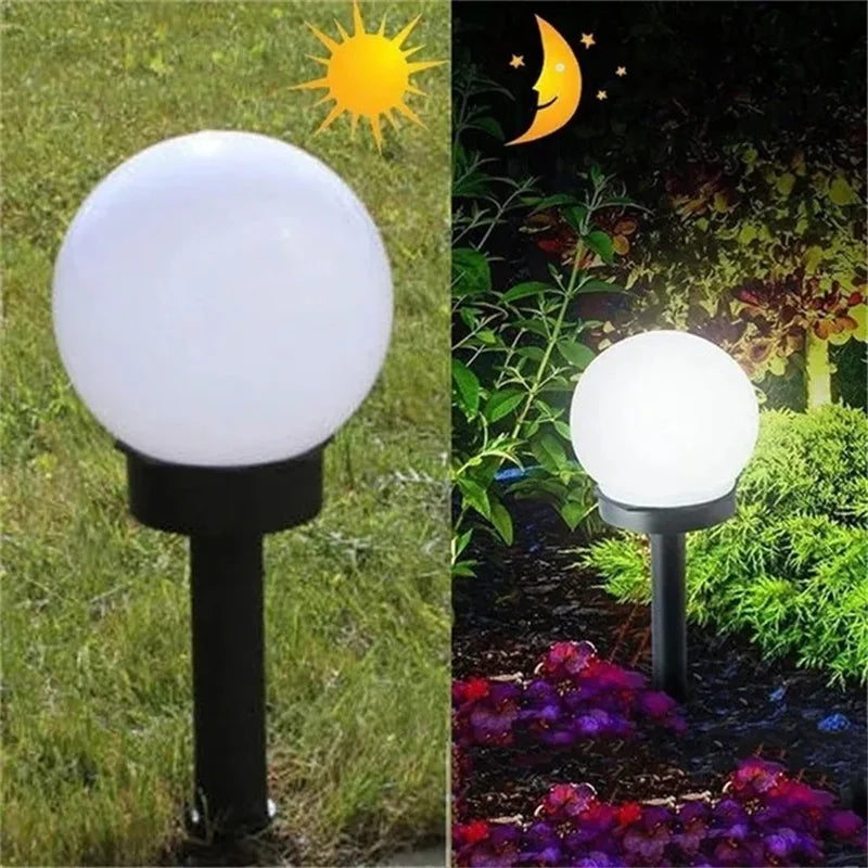 Outdoor LED Solar Round Ball Light Garden Yard Patio Ground Lawn Solar Lamp IP65 Waterproof Party Holiday Garden Home Decoration - Jamboshop.com