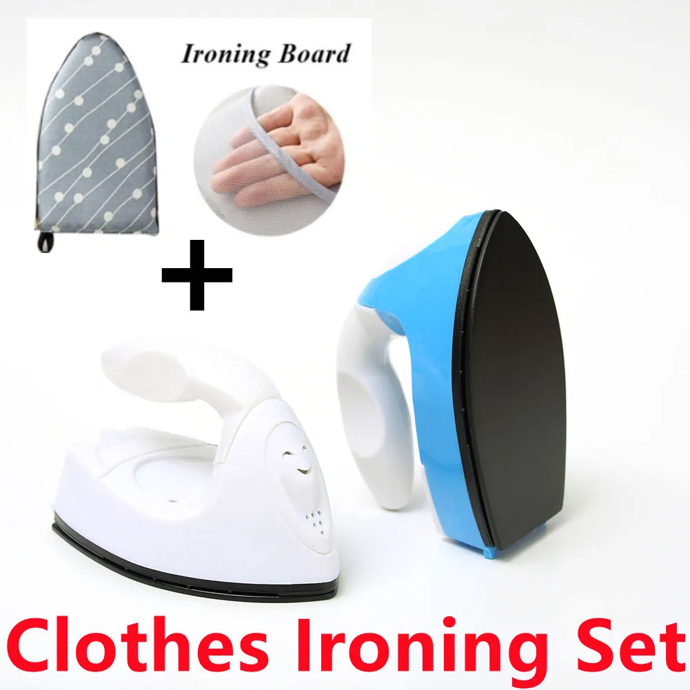 Mini Electric Iron Portable Travel Craft Clothing Sewing Pad Electric Protection Household Cover Iron Supplies with Ironing Pads