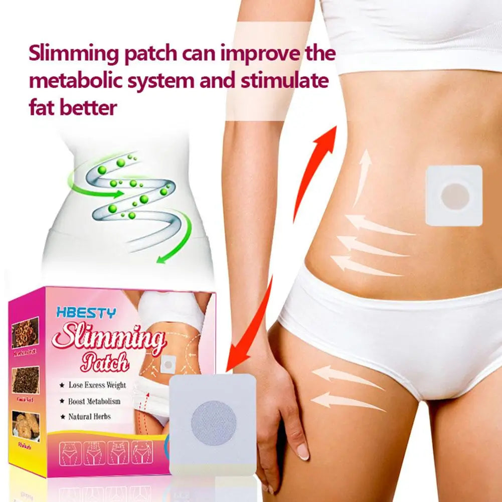 30pcs/box Slimming Patches Body Sculpting Belly Stickers Fat Burning Weight Loss Body Firming Waist Slim Navel Patch Weight Loss