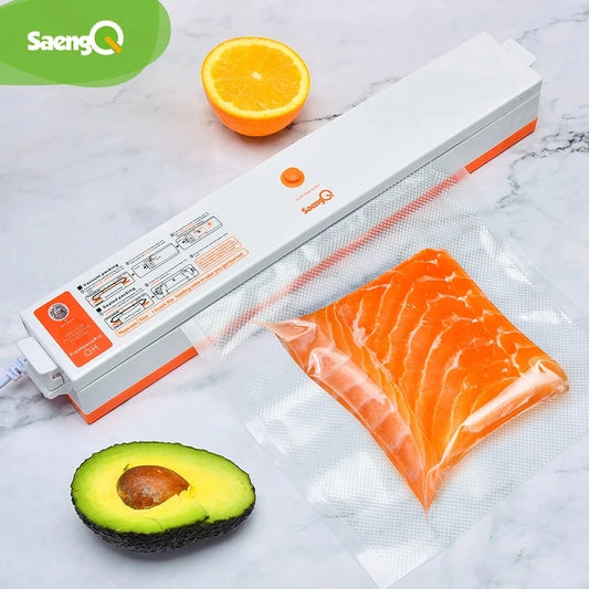 saengQ Electric Vacuum Sealer Packaging Machine For Home Kitchen Including 15pcs Food Saver Bags Commercial Vacuum Food Sealing - Jamboshop.com