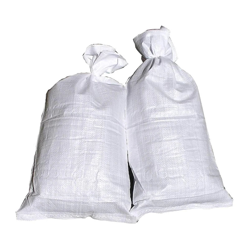 50x85cm Flood Control Sandbags Fire Brigade Flood Storage Sacks Sandbag Silo Woven Bag White Waterproof Sand Bag Heavy Duty