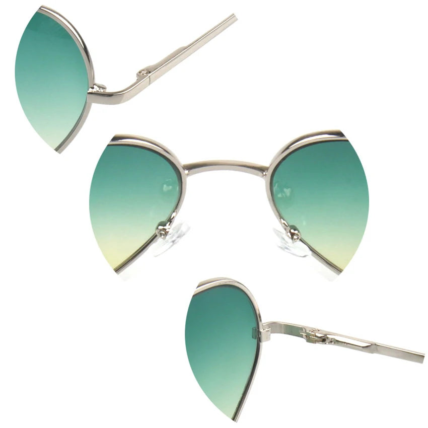 FOENIXSONG Women's Sunglasses Cute Heart Frame UV400 Vintage Mirror Glasses for Women Gafas очки Oculos Lentes - Jamboshop.com