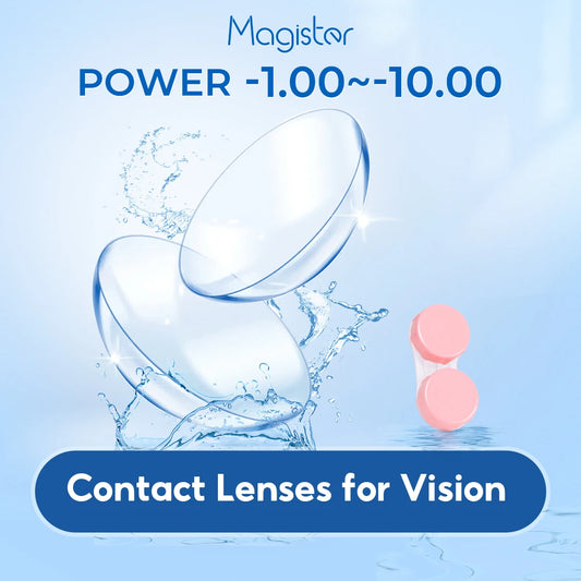 Magister Contact Lenses for Vision Clear Lens Correction Transparent Contact Lenses Eyes Prescription Lenses with Diopters