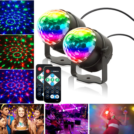 USB Rechargeable Color Stage Light Party Lamp Remote Control LED Magic Ball Commercial Lighting Effect Light Atmosphere Light - Jamboshop.com