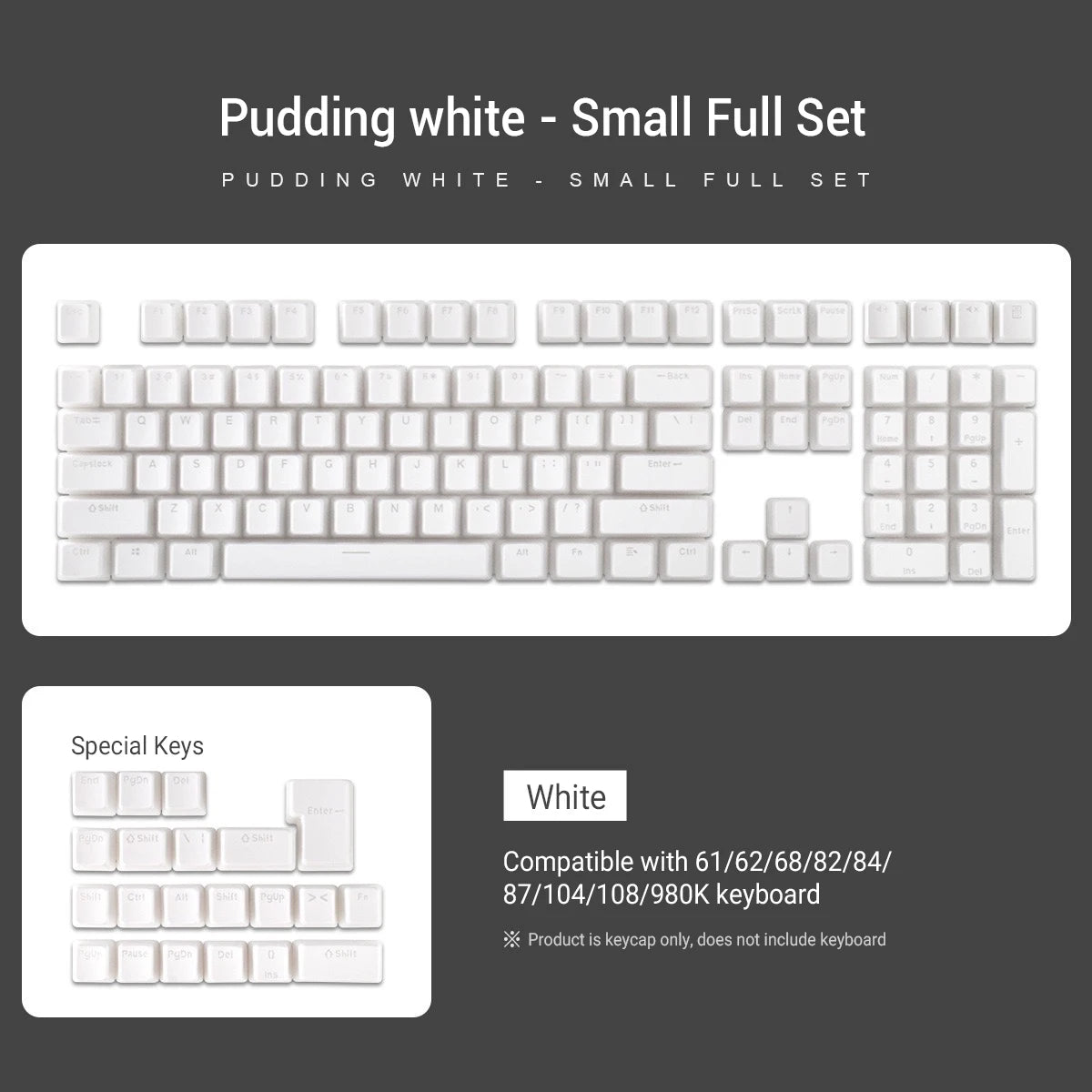 129 Keys Pudding Keycaps OEM Profile PBT Double Shot Keycap For Mx Switch Mechanical Keyboard ISO Layout RGB backlit Key Caps - Jamboshop.com