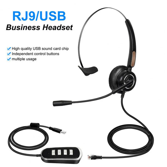 U900 H510 Telephone Headset High Fidelity Noise Reduction 3.5mm RJ9 MIC Long Cable Call Center Headphone For Telemarketing