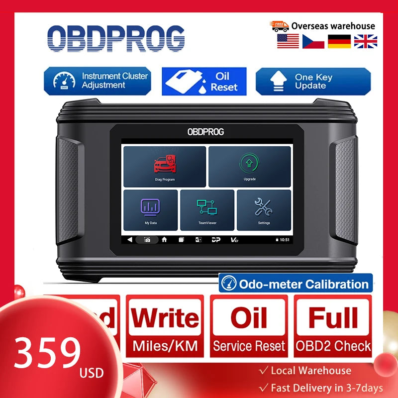 OBDPROG M500 Car Cluster Calibration Tools OBD2 Diagnose Oil Reset Instrument Adjustment Tool Code Reader Automotive Scanner - Jamboshop.com