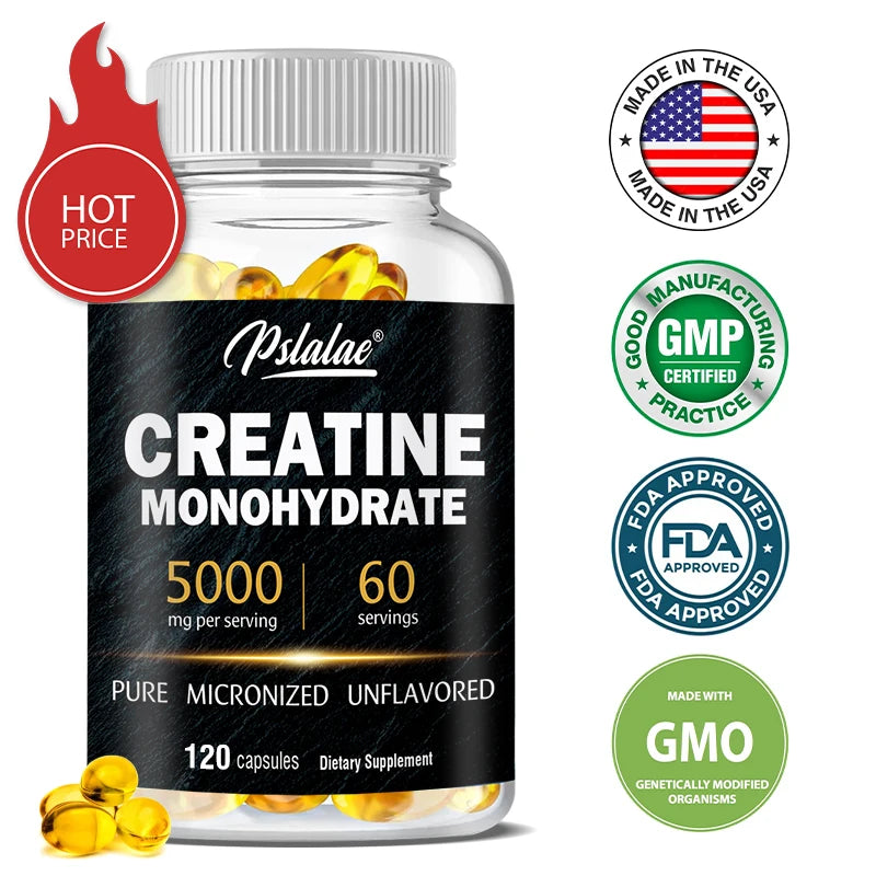 Creatine Monohydrate Gluten-Free Supplement, Non-GMO