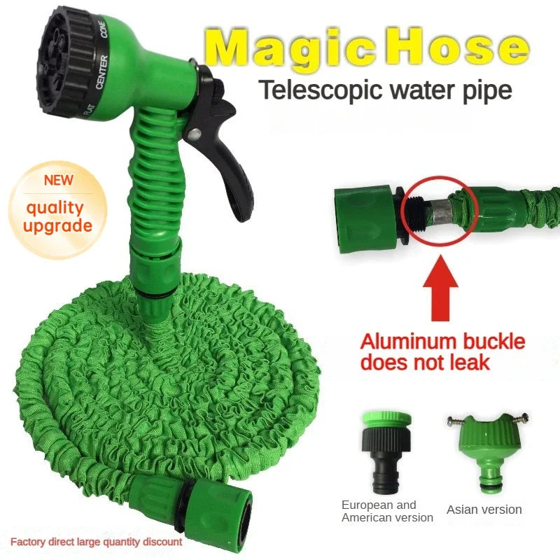 Garden Hose Expandable Magic Water Pipes Home Garden Watering Hoses High-Pressure Car Wash 7 Water Spraying Functions Water Gun