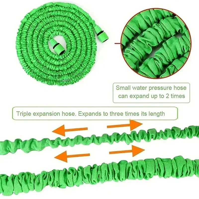 Garden Hose Expandable Magic Water Pipes Home Garden Watering Hoses High-Pressure Car Wash 7 Water Spraying Functions Water Gun