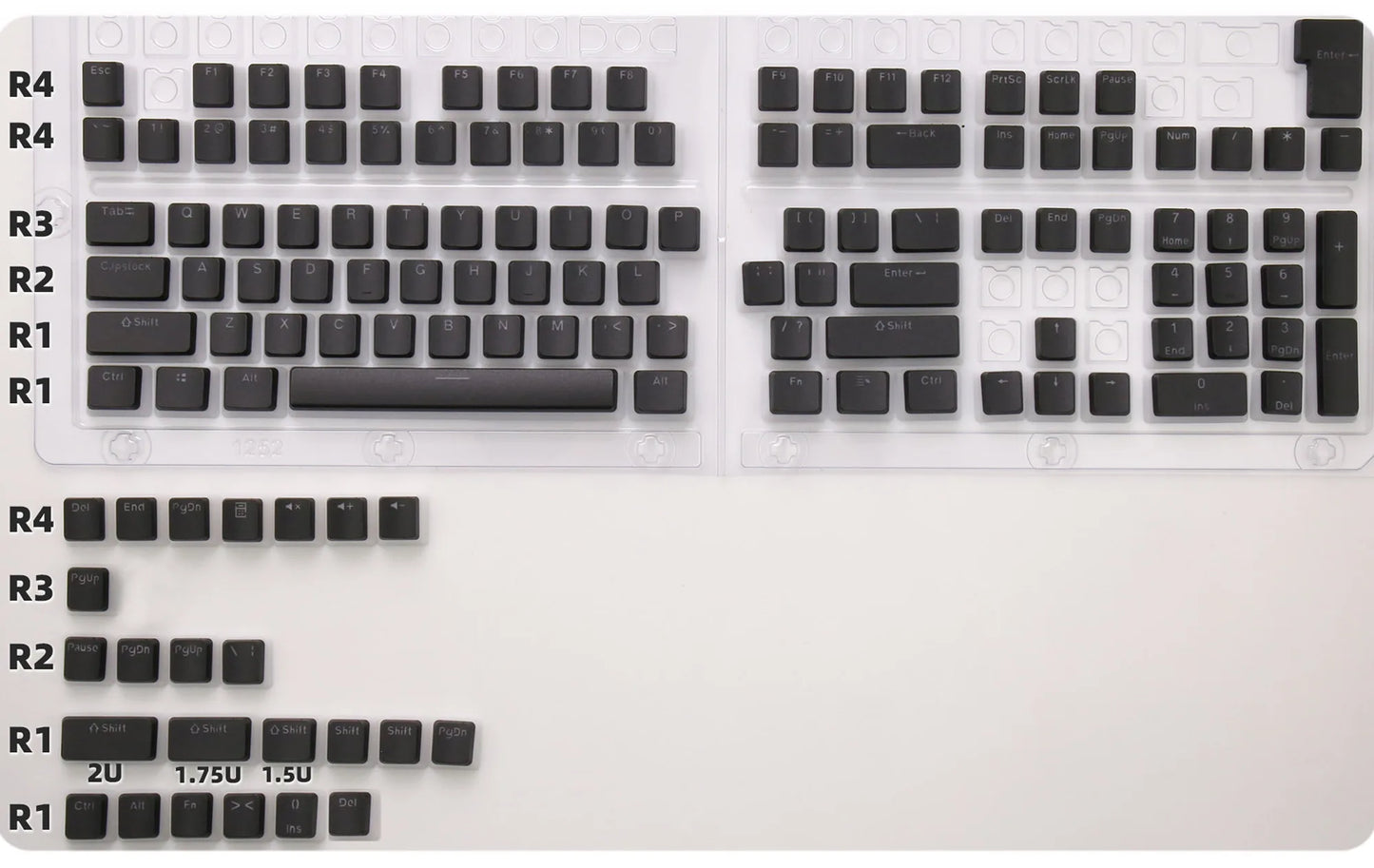 129 Keys Pudding Keycaps OEM Profile PBT Double Shot Keycap For Mx Switch Mechanical Keyboard ISO Layout RGB backlit Key Caps - Jamboshop.com