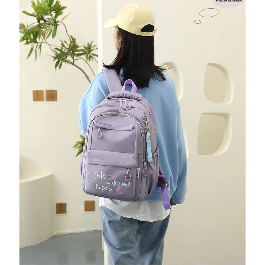 Girl School Bag Backpack Back Pack For Teenager Women Children Female Pink Schoolbag Primary High Bagpack Class Teens Child Kids - Jamboshop.com