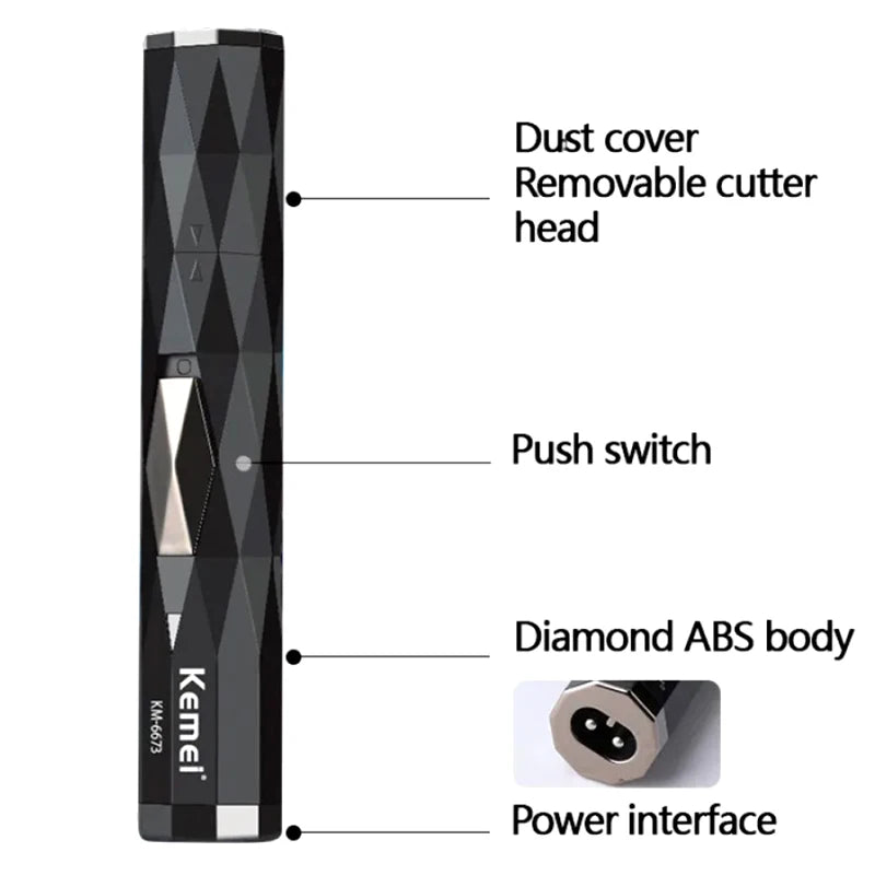 Kemei 2in1 rechargeable nose hair trimmer beard trimer mens eyebrow nose trimmer for nose and ear cleaner hair removal machine