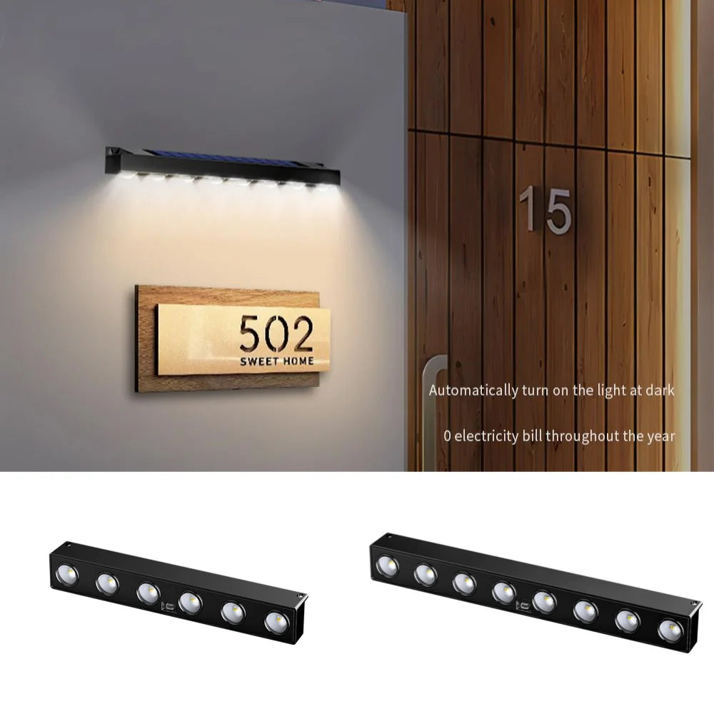 Solar Wall Light Outdoor Waterproof Wall Lamp Track Lighting For Home Garden Patio Villa Outdoor Decoration Outside Sunlights - Jamboshop.com