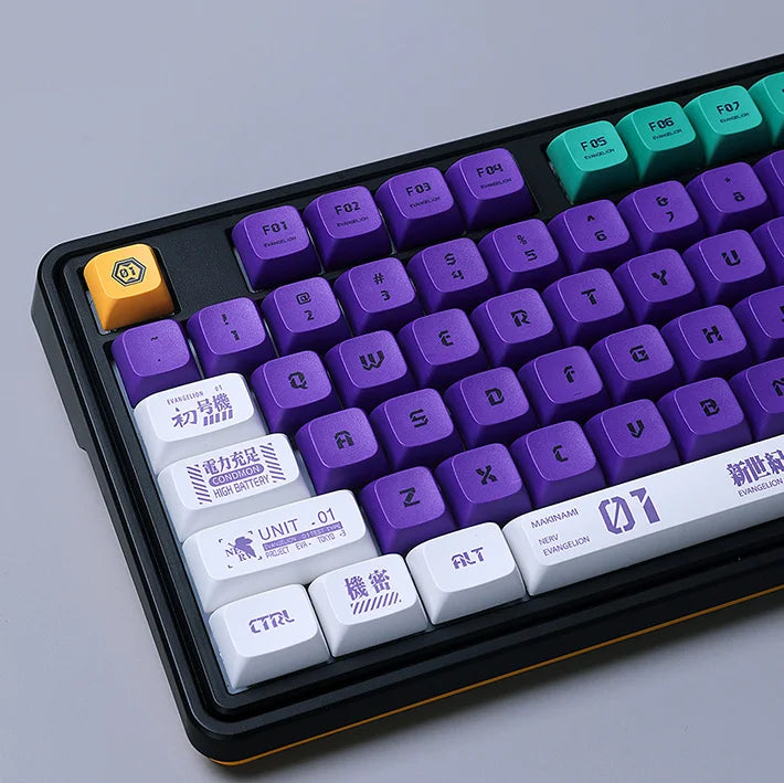 134 Keys XDA Profile Keycaps Dye Sublimation PBT Keycap For Mx Switch Mechanical Keyboard Anime EVA 01 02 08 Custom ISO Key Caps - Jamboshop.com