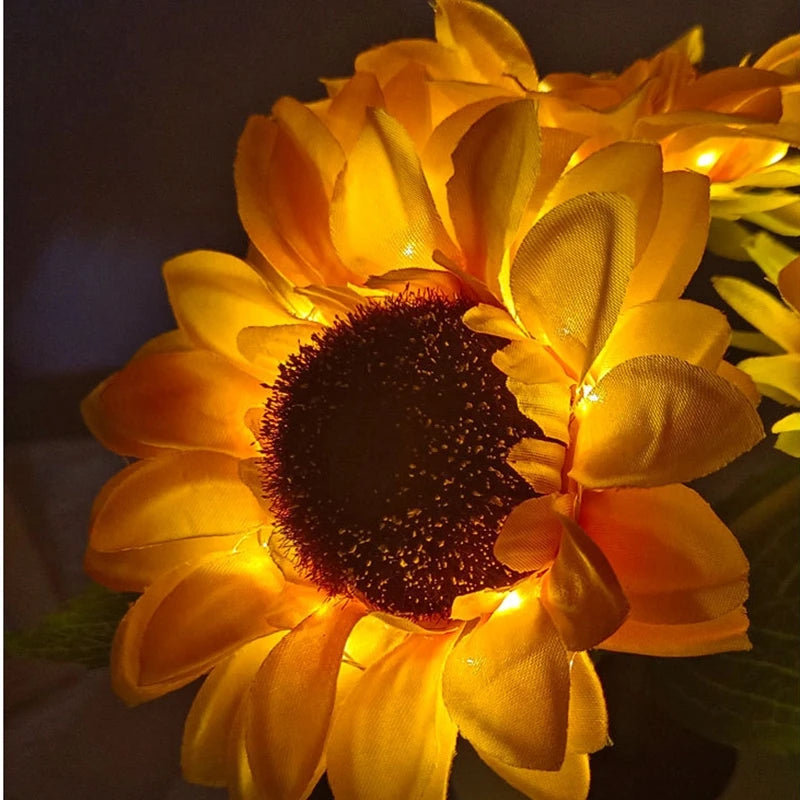 Rechargeable Sunflower Led Simulation Night Light Table Lamp Simulation Flowers Decorative Desk Lamp For Resturaunt Hotel Weddin - Jamboshop.com