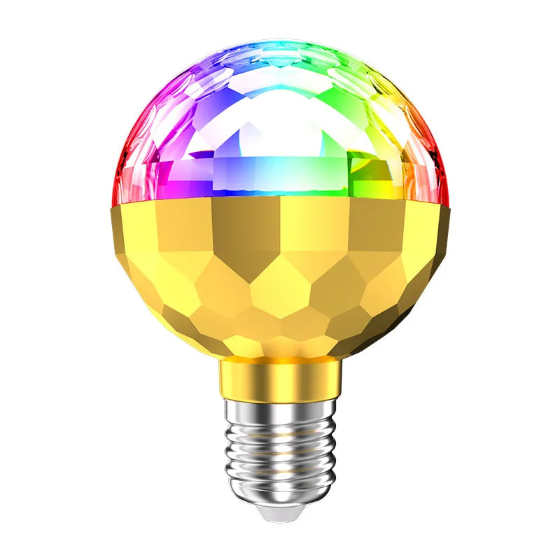 Newest 6W LED Disco Light Bulb E27 Rotating Strobe Bulbs RGB Color Crystal Stage Party Lights Disco Lamp Christmas lights85-265V - Jamboshop.com