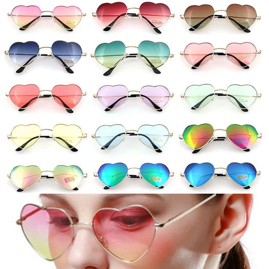 FOENIXSONG Women's Sunglasses Cute Heart Frame UV400 Vintage Mirror Glasses for Women Gafas очки Oculos Lentes - Jamboshop.com